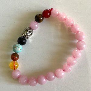 Bracelet Seven Chakra Rose Quartz
